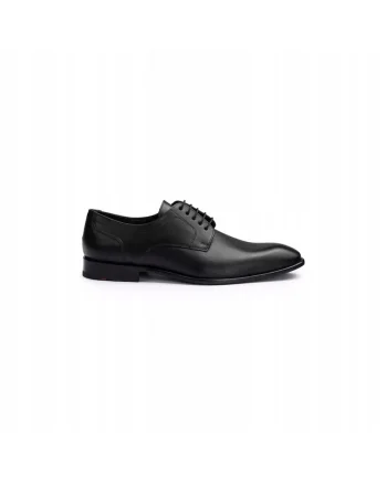 Pantofi derby barbati  Leno 110, piele naturala, Negru