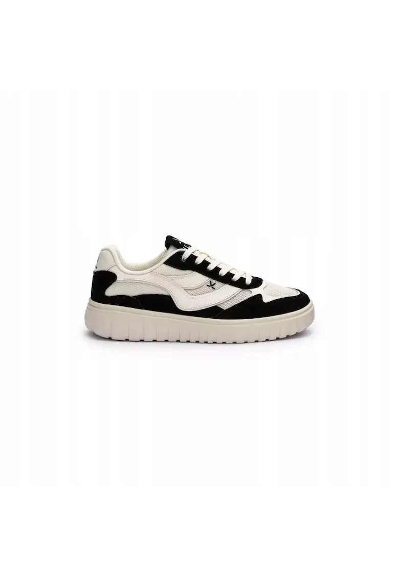 Sneakers femei TORO WAVE, piele naturala si, Negru