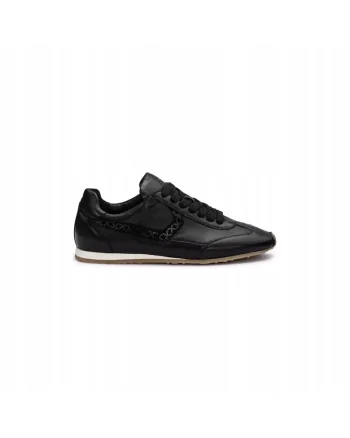 Sneakers femei VELOCITY, piele intoarsa, negru, Negru