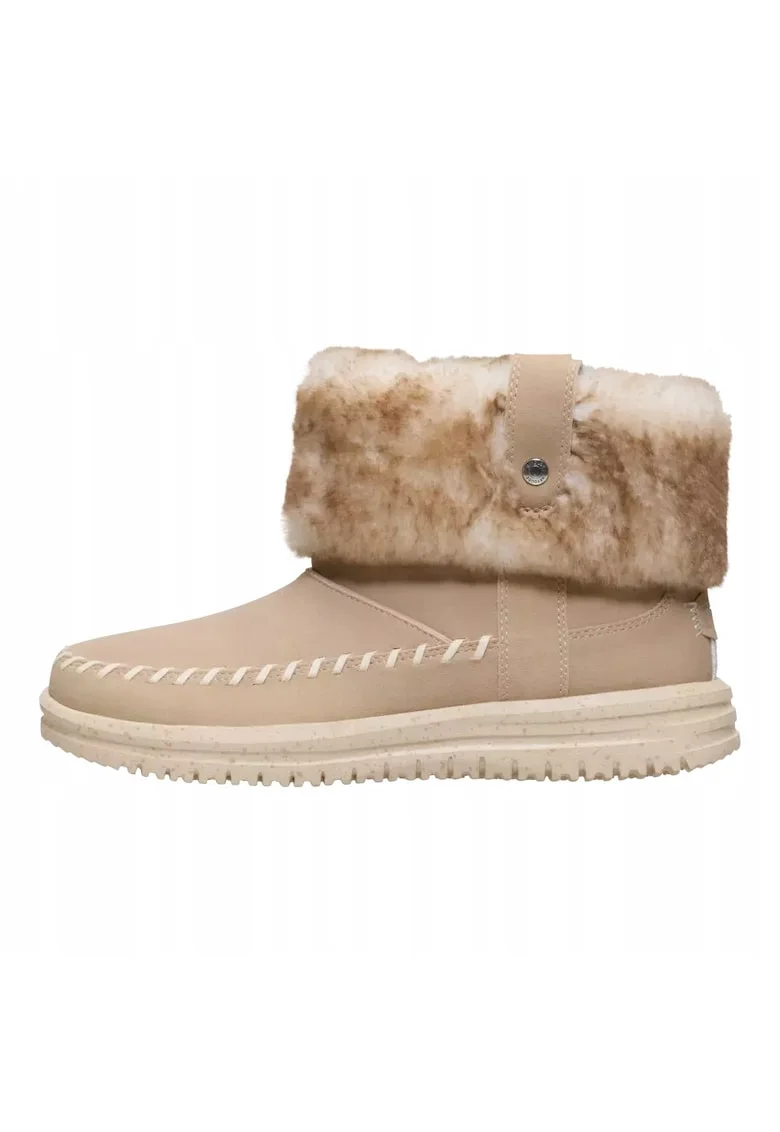Ghete Chelsea femei,  Classic Camden Cuff Cozy, piele ecologica, bej,