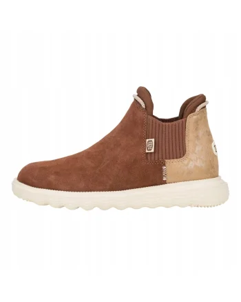 Ghete Chelsea pentru femei,  Branson Suedey, piele intoarsa, maro,