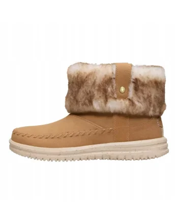 Ghete Chelsea Femei,  Classic Camden Cuff Cozy, piele maro, Maro