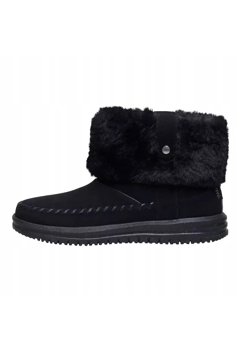 Ghete Chelsea Femei  Classic Camden Cuff Cozy, Piele Negru, Negru