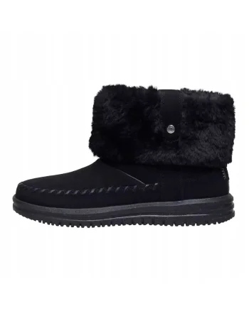 Ghete Chelsea Femei  Classic Camden Cuff Cozy, Piele Negru, Negru