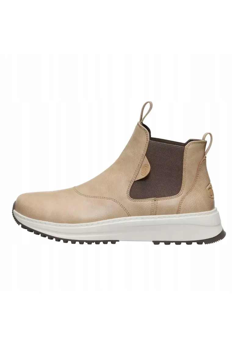 Ghete Chelsea de piele ecologica pentru Barbati, Classic Tahoe Chelsea, Bej, Bej