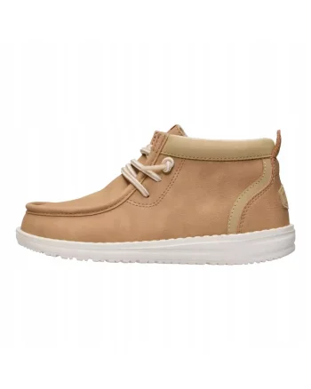 Mocasini Copii Piele Naturala Spuma EVA, Classic Wally Mid, Maro, Maro