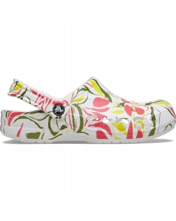 Saboti Femei Spuma Croslite, Baya Seasonal Printed 206230 Clog, Alb, Alb