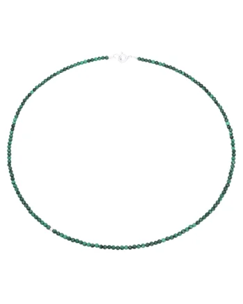 Colier din pietre de malachit cu argint 925, 40 cm