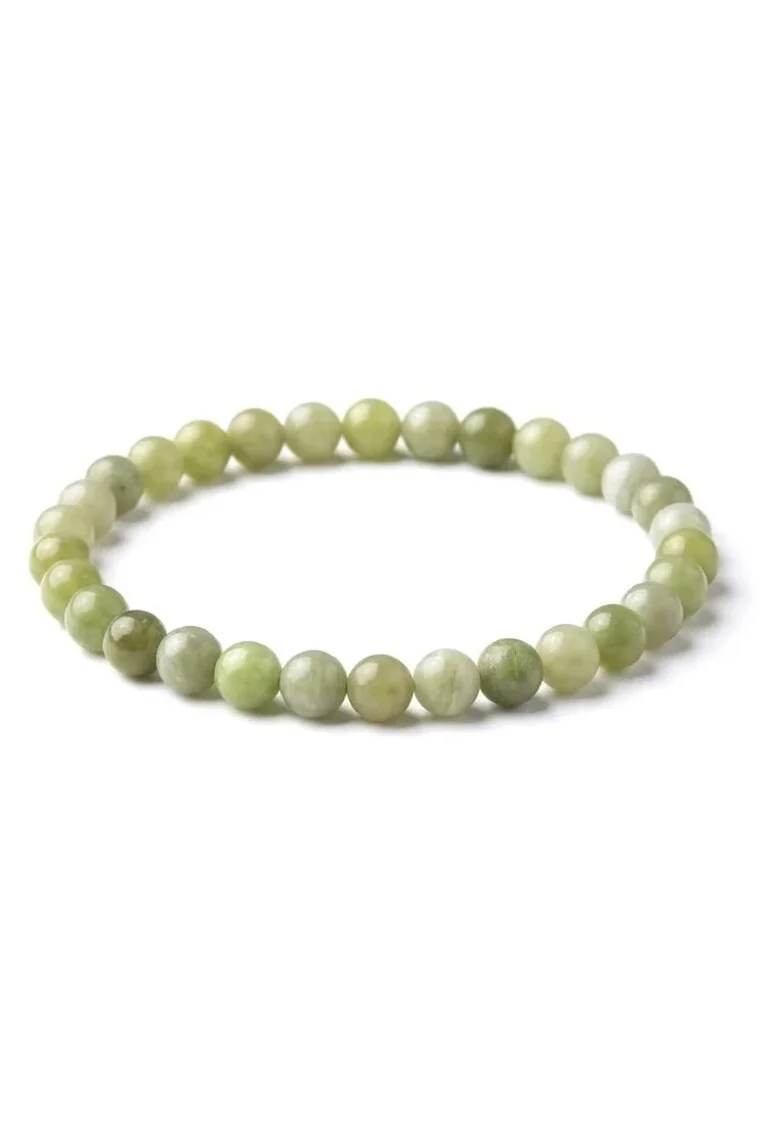 Bratara cu Pietre Semipretioase Naturale Jad de 6mm, elastica, unisex