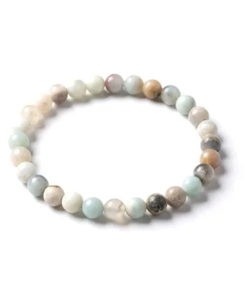 Bratara cu Pietre Semipretioase Naturale Amazonit de 6mm, elastica, unisex