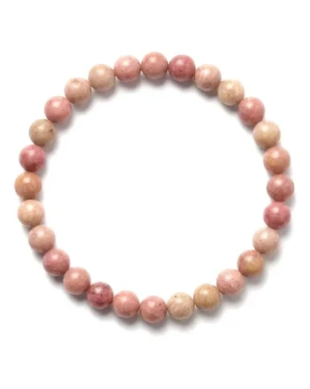 Bratara cu Pietre Semipretioase Naturale Rodonit de 6mm, elastica, unisex