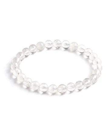 Bratara cu Pietre Semipretioase Naturale Cristal de Stanca de 6mm, elastica, unisex