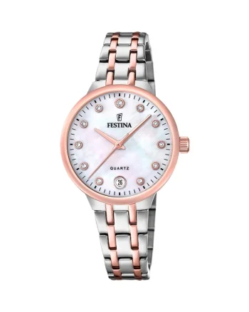 Ceas dama  F20721/1 Quartz Argintiu, Rose gold, Argintiu/Auriu rose