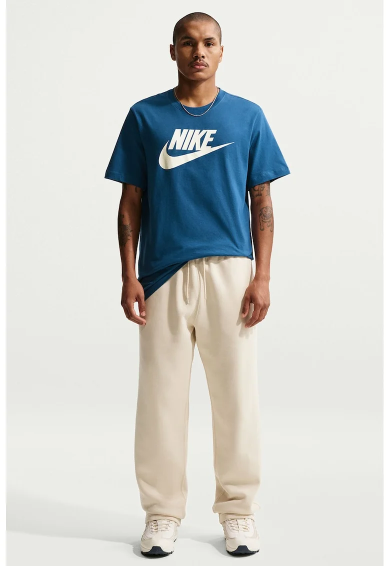 Tricou cu imprimeu logo Icon Futura, Alb murdar/Albastru
