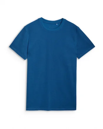 Tricou barbati  croiala regular, bumbac 50%, albastru,