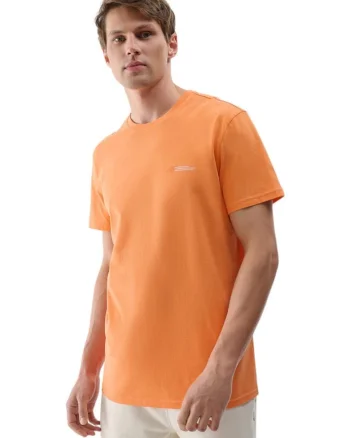 Tricou  barbati, portocaliu, bumbac