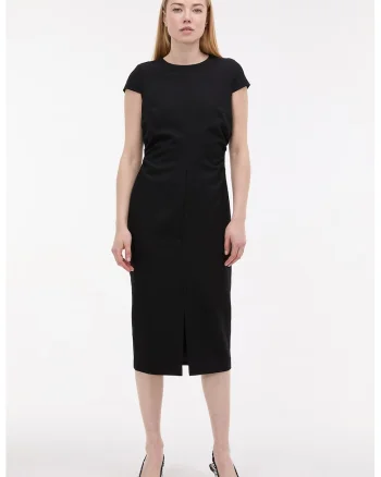 Rochie midi cu croiala creion, Negru