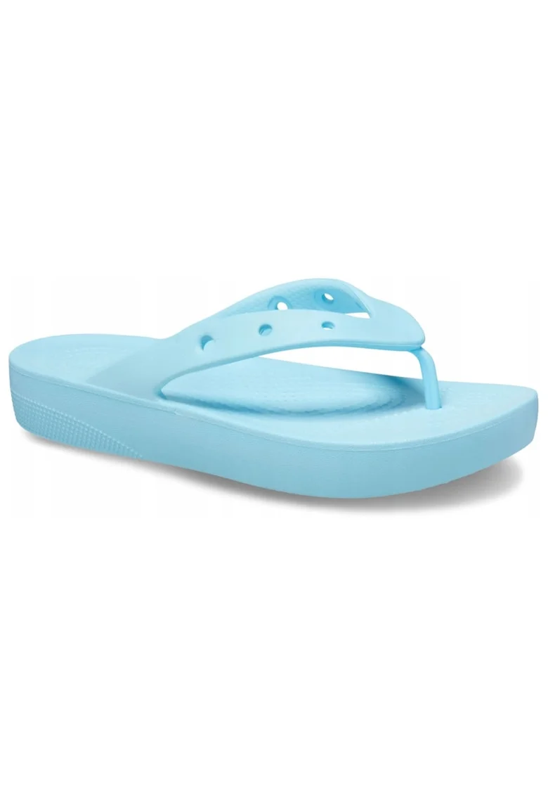 Papuci Flip-Flop Femei,  Platform Flip, Albastru, Albastru