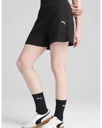 Pantaloni scurti striati cu logo, Negru