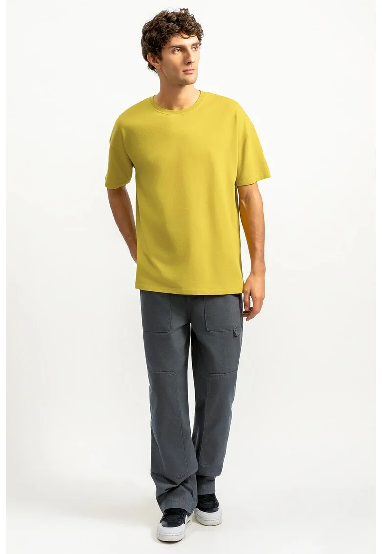 Tricou lejer unisex cu maneci cazute, Verde masliniu