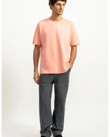 Tricou lejer unisex cu maneci cazute, Piersica