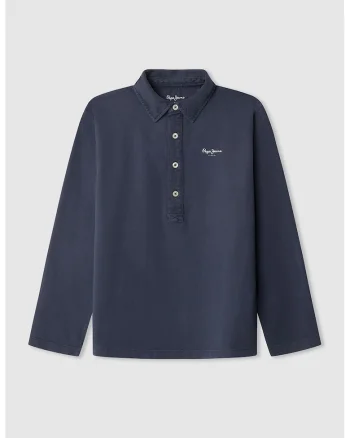 Bluza polo cu logo, Albastru ultramarin