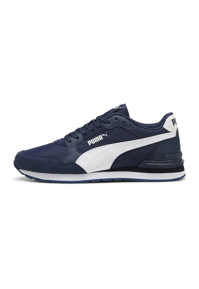 Pantofi sport ST Runner v4 NL din material textil cu insertii de piele ecologica, Albastru inchis/Alb optic