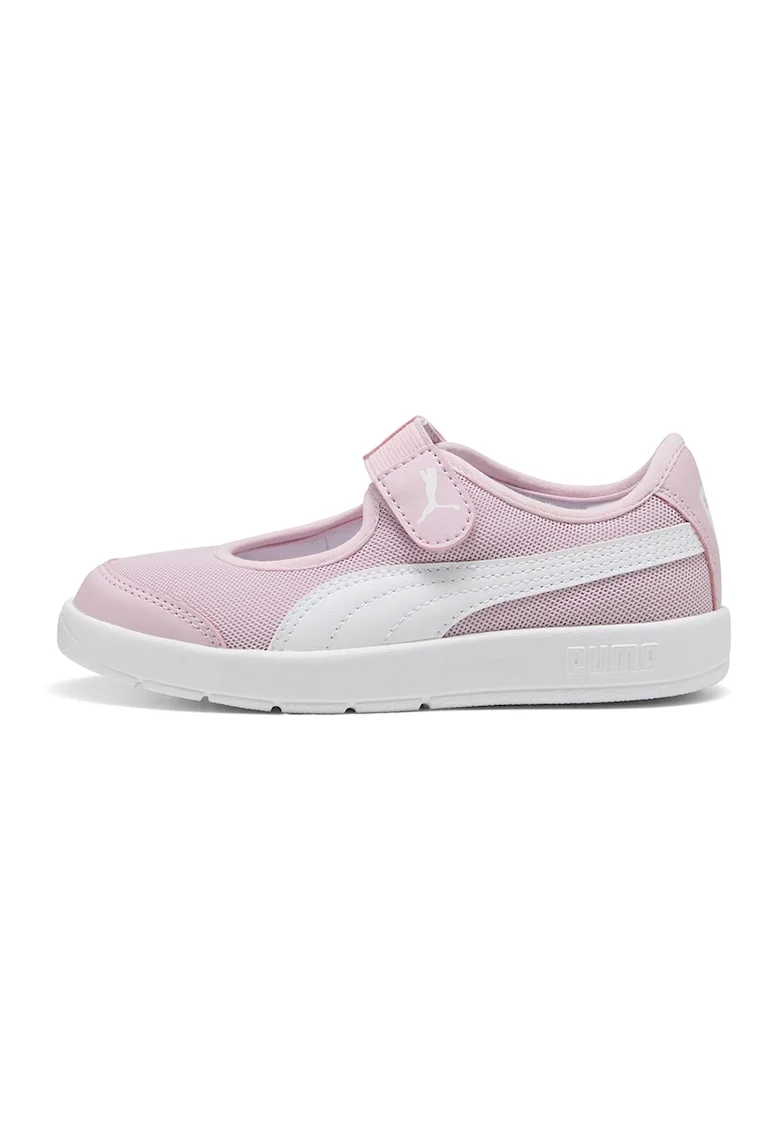 Pantofi sport Courtflex v3 Lina Mary Jane, Alb/Roz deschis