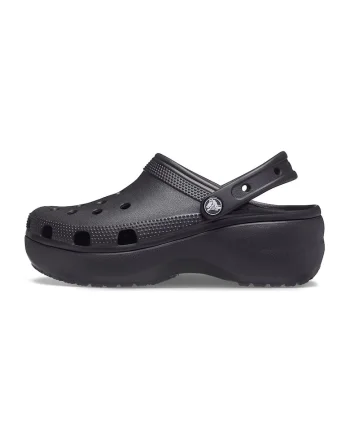 Saboti slingback cu model perforat si talpa flatform, Negru