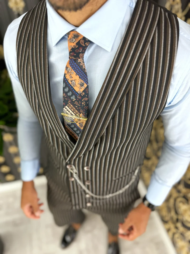 Vesta barbati eleganta slim fit bleumarin 12788