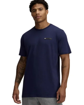 Tricou  M Lc Strip Logo Ss 1390203410 Barbati Bleumarin, Albastru
