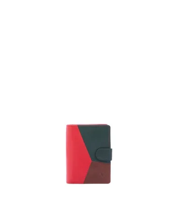 Portofel cu aplicatie patchwork, Rosu