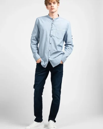 Camasa slim fit cu guler Mao, 54