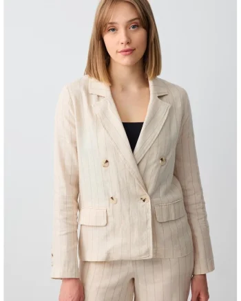 Sacou uni de in, Bej deschis