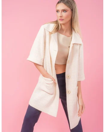 Cardigan lejer Faithful Threads, Crem