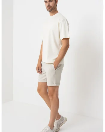 Tricou lejer cu imprimeu text, Galben pal