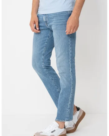 Blugi crop slim fit, Albastru inchis