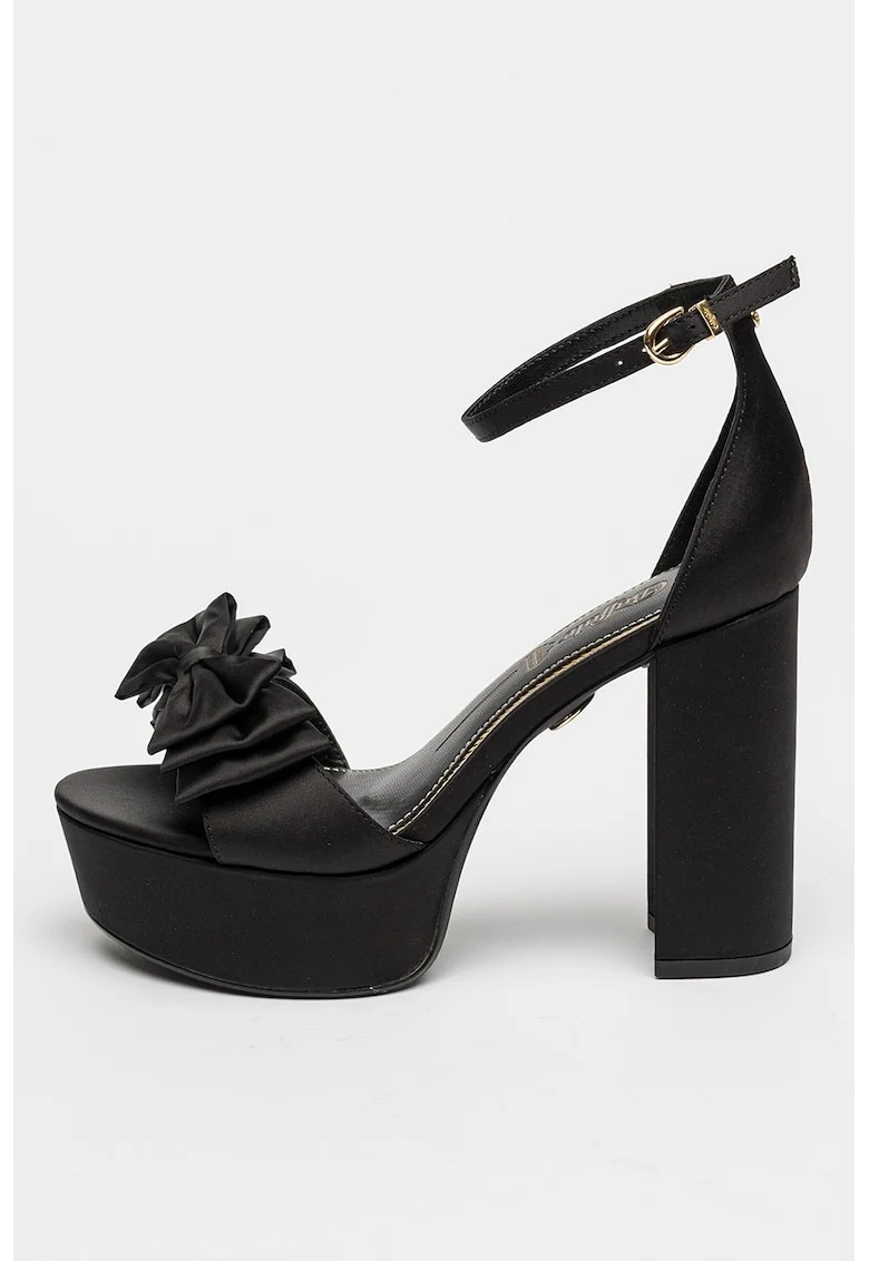 Sandale de satin Jessie, Negru