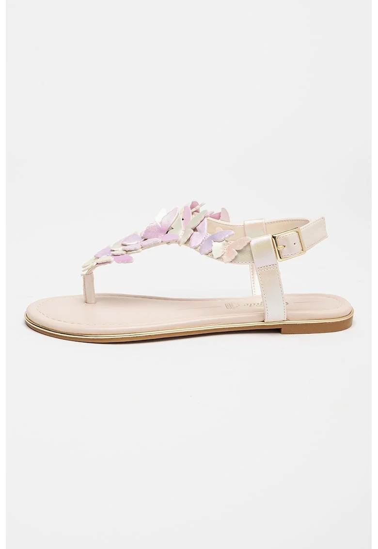 Sandale cu bareta separatoare Capri, Lila/Roz pal