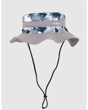 Palarie bucket reversibila cu model unisex Explorer, Gri/Albastru inchis