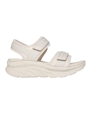 Sandale cu talpa wedge si inchidere velcro D'Lux Walker-Adored, Crem