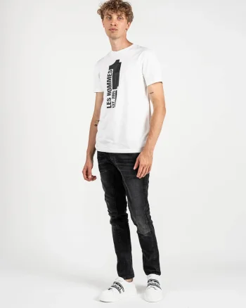 Tricou slim fit cu logo, 2XL, Alb