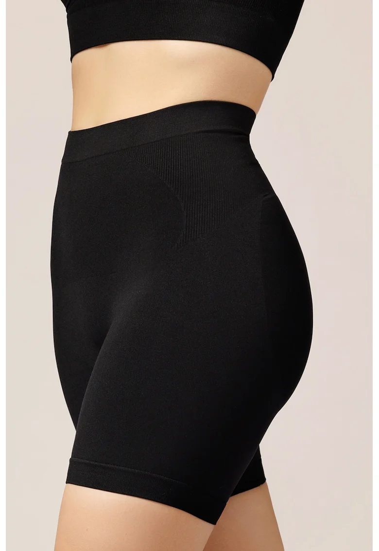Colanti scurti modelatori cu talie inalta, Negru