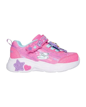 Pantofi sport demi-wedge cu aspect stralucitor Snuggle, Roz