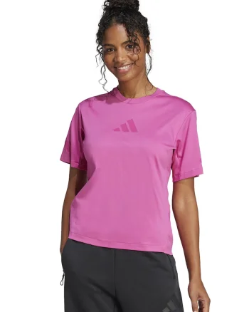 Tricou de bumbac cu imprimeu logo Z.N.E., Roz