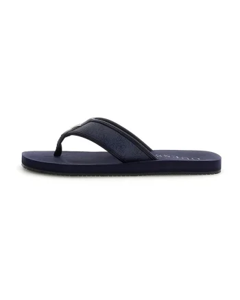 Papuci flip-flop cu model logo, Albastru inchis