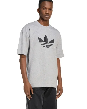 Tricou cu imprimeu logo Tirefoil, Negru stins/Gri carbune