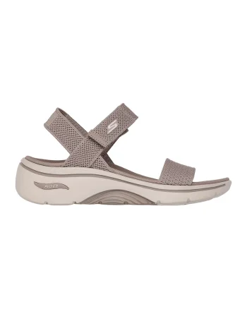 Sandale din material textil Go Walk Arch Fit, Maro taupe