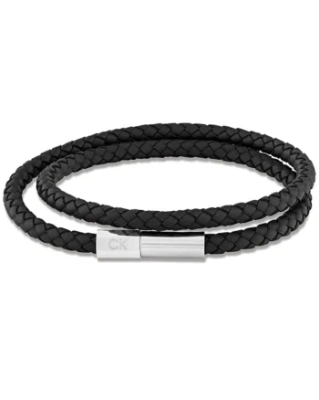 Bratara  dubla piele 35100042, Argintiu, Negru