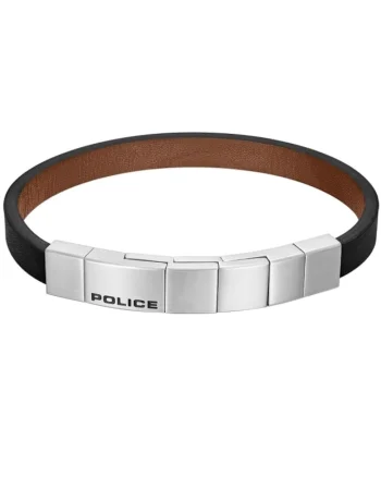 Bratara  Men piele PEAGB0038402, Negru, Argintiu